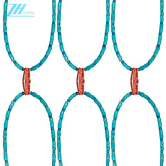 Natural Turquoise Spiny Oyster Heishi And Diamond 22gram Apatite Energy Bracelet With Natural Gemstone Beads