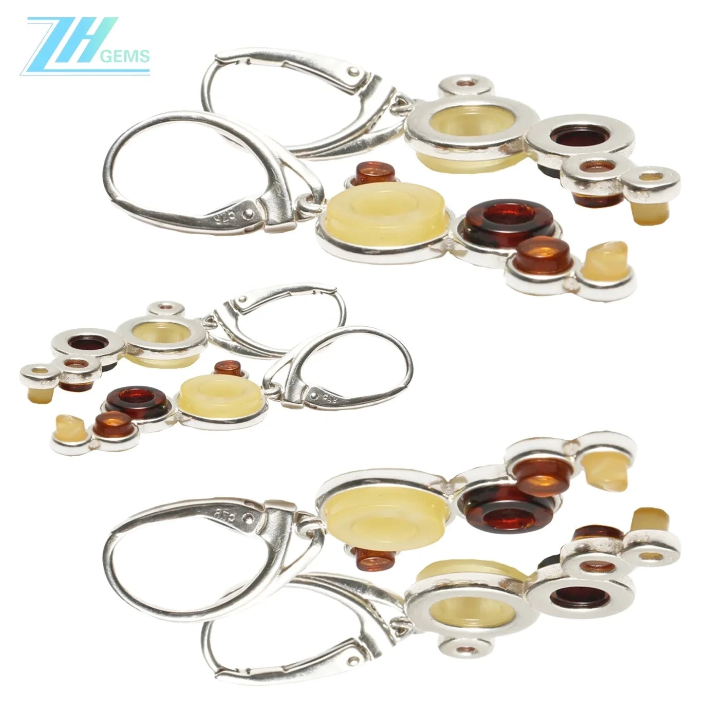 Baltic Amber Gemstone 925 Silver Earrings Teardrop Amber Handmade Jewelry Earring Gift For Love And Mom