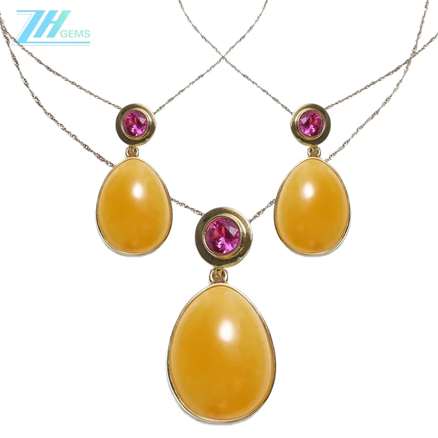 Natural Amber Yellow Colorbaltic Non-optimized Chanterelle Beeswax Pendant Sterling Silver Gold Setting 10.1g As Gift