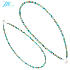 Natural Turquoise Faceted Apatite Gemstone Green Blue 16inch 12gram Birthday Gifts For Him Or Her Lovely Jewelry For Women