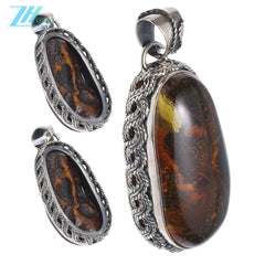 Amber Baltic Amber Pendant Set Stress Relief Gift For Her Strength Jewellery Natural Stone Anniversary Gift To Her