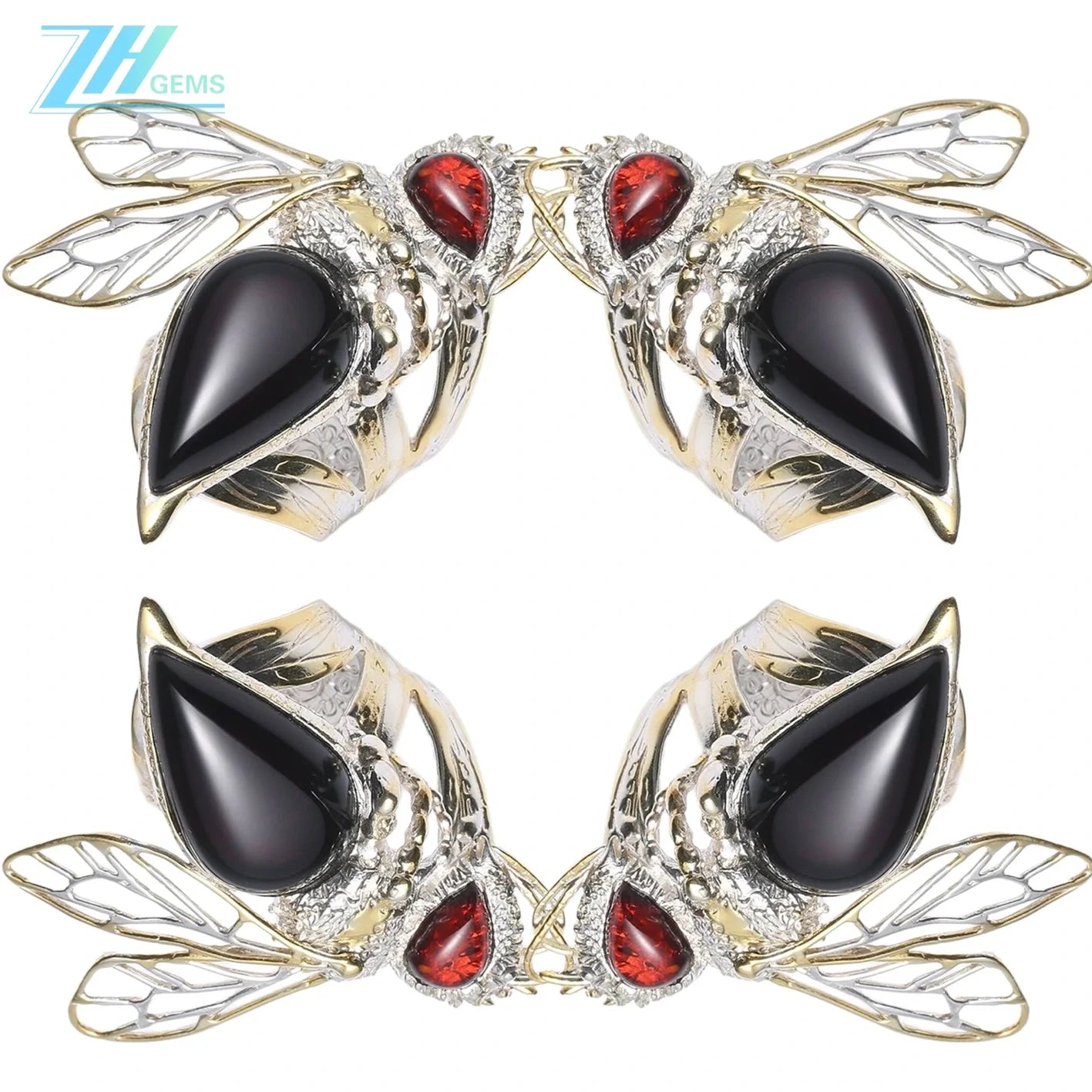 Baltic Amber Ring Jewelry Set Animal Apparence High Quality Smooth Amber Making Ring Jewelry Holiday Gift