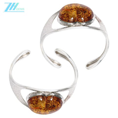 Amber Ring Orange Cabochon Oval Ring Sterling Silver Ringsemi Precious Stone Gift For Her Huge Gemstone Handmade