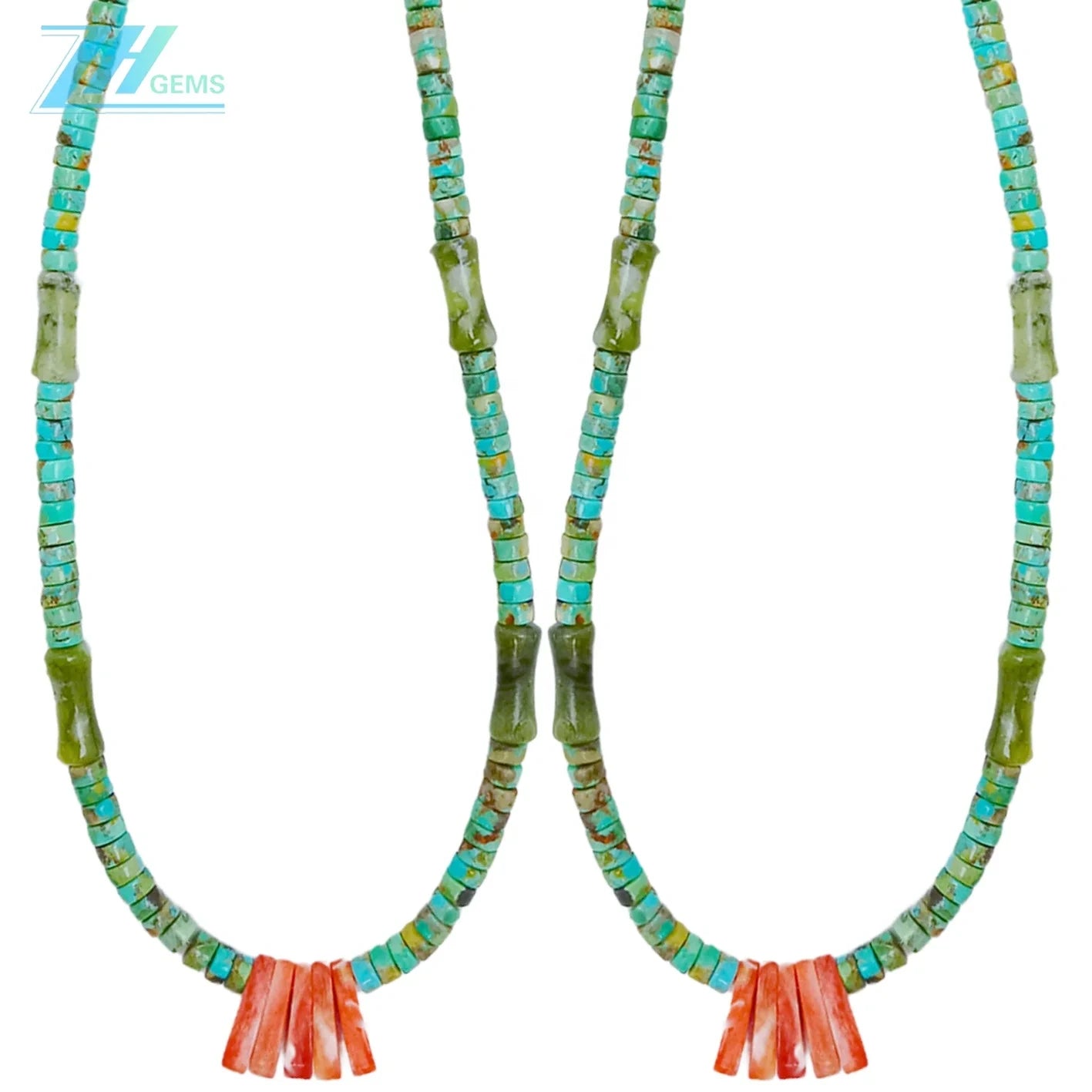 Natural Turquoise Spiny Oster Burma Jadeite 16inch 14gram Spiritual And Healing Jewelry For Growth Harmony