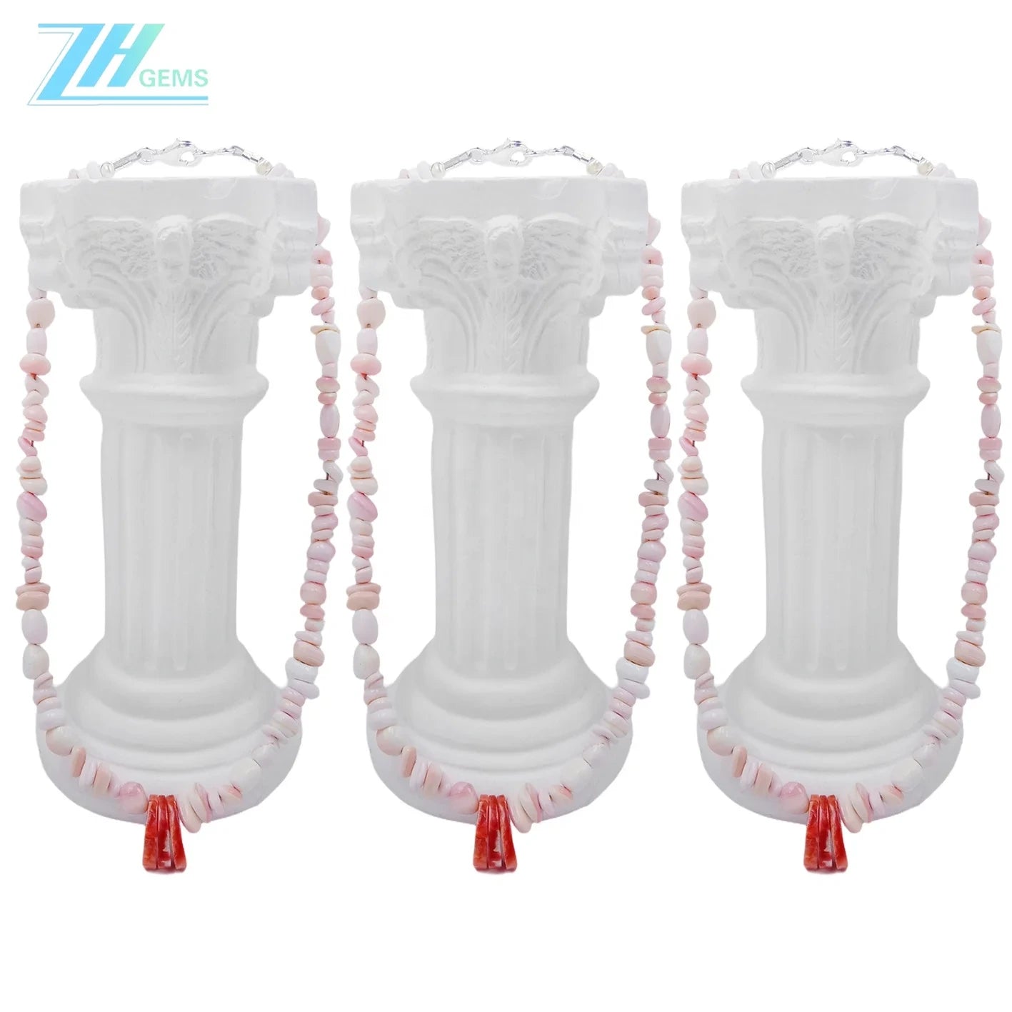 Spiny Oyster Pink Opal Pink Red 16inch 28gram Spiritual And Healing Jewelry For Growth Harmony