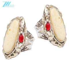 Baltic Amber For 21.2g Jewelry Making Fashion Design White Huge Ring High Quality Loose Beads Making Amberpersonalized Jewelry