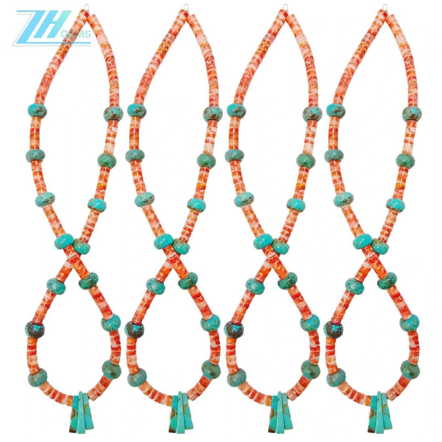 Natural Turquoise And Spiny Oyster Jewelry Elegance With Simplicity For Jewelry Making Fashion Design Holiday Gift Multi Stone