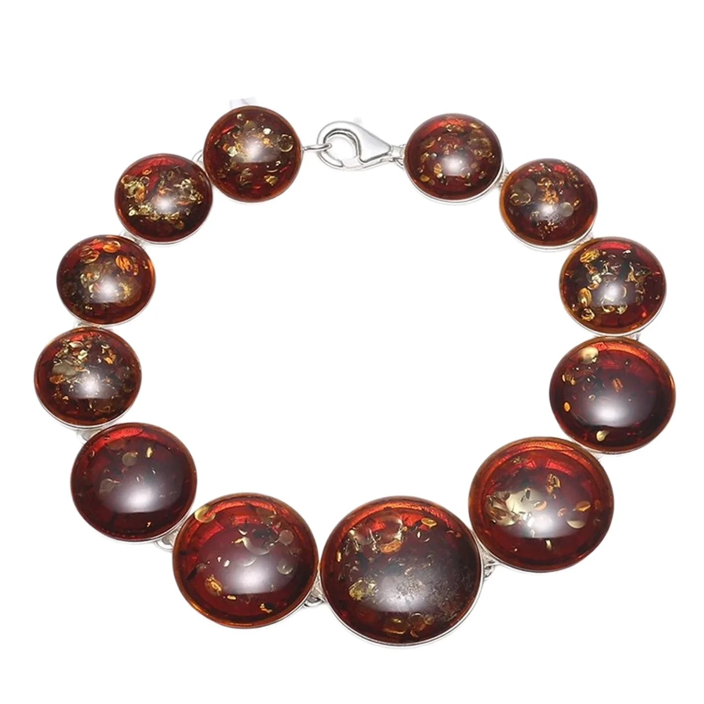 Natural Amber Beads Gemstone Bracelet Fashion Design 20.8g Made Of Natural Amber Jewelry For Gift Elegant Huge Gemstone
