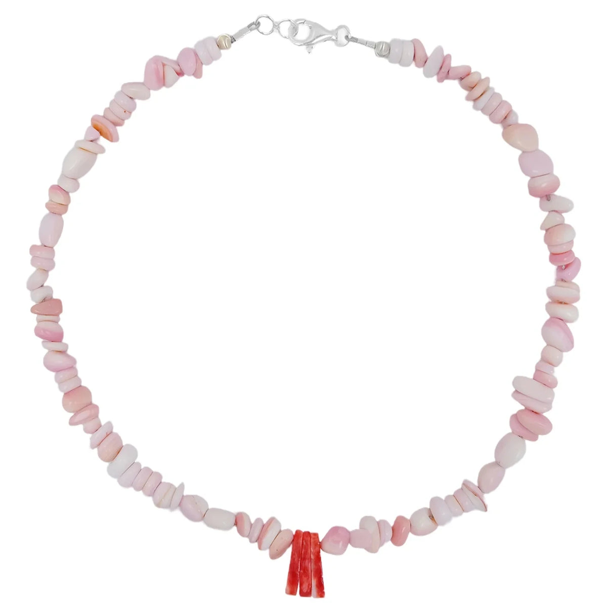 Spiny Oyster Pink Opal Pink Red 16inch 28gram Spiritual And Healing Jewelry For Growth Harmony