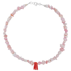 Spiny Oyster Pink Opal Pink Red 16inch 28gram Spiritual And Healing Jewelry For Growth Harmony