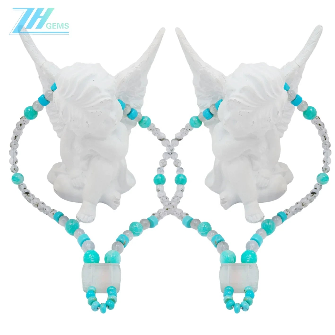 Natural Turquoise Black Rutilated Quartz Labradorite Fluorite Fluorspar And Amazonite Making Necklace Beautiful Surperising