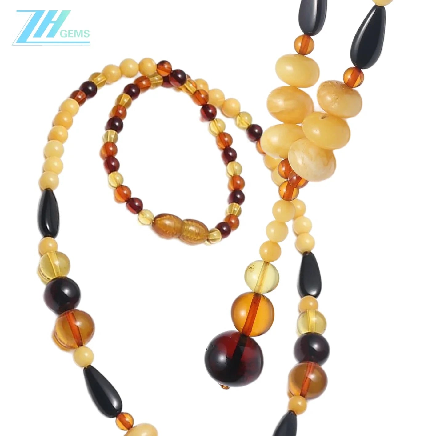 Baltic Amber Gemstone Necklace High Quality Loose Beads Making Necklace Jewelry Summer Necklace Yellow Meaningful Jewelry