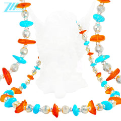 Natural Amber And Turquoise With A Warm And Charming Luster Are Paired With A Dazzling S925 Silver Chain The Unique Design