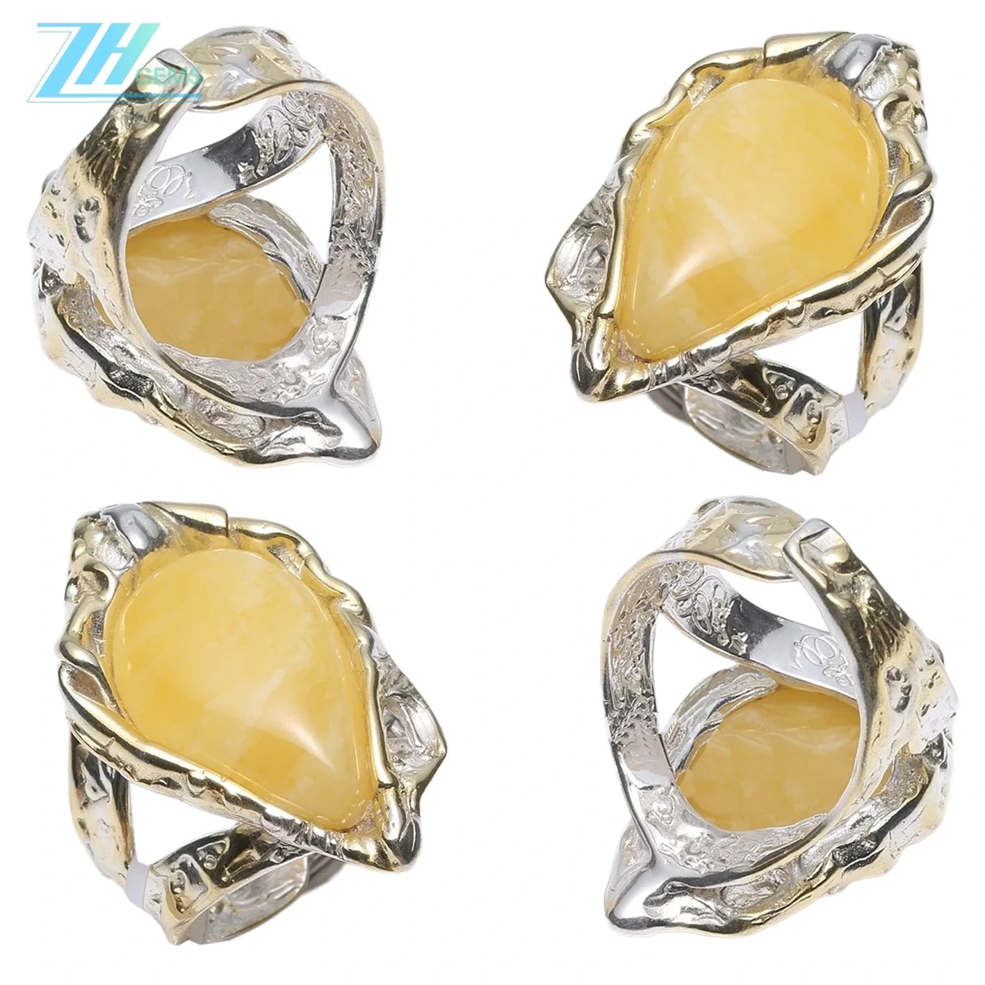 Amber Ring Spiritual And Healing Jewelrywomen Jewelry Gift Handmade Designer Gorgeous Ring Made Of Natural Amber