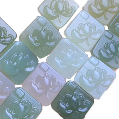 Decorative Crafts Nephrite Natural High Quality Square Shape Gems