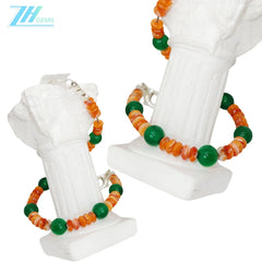 Natural Orange Spiny Oyster Bead Jewelry Simple Modern Style Holidays Anniversary Gifts Are The Best Choice