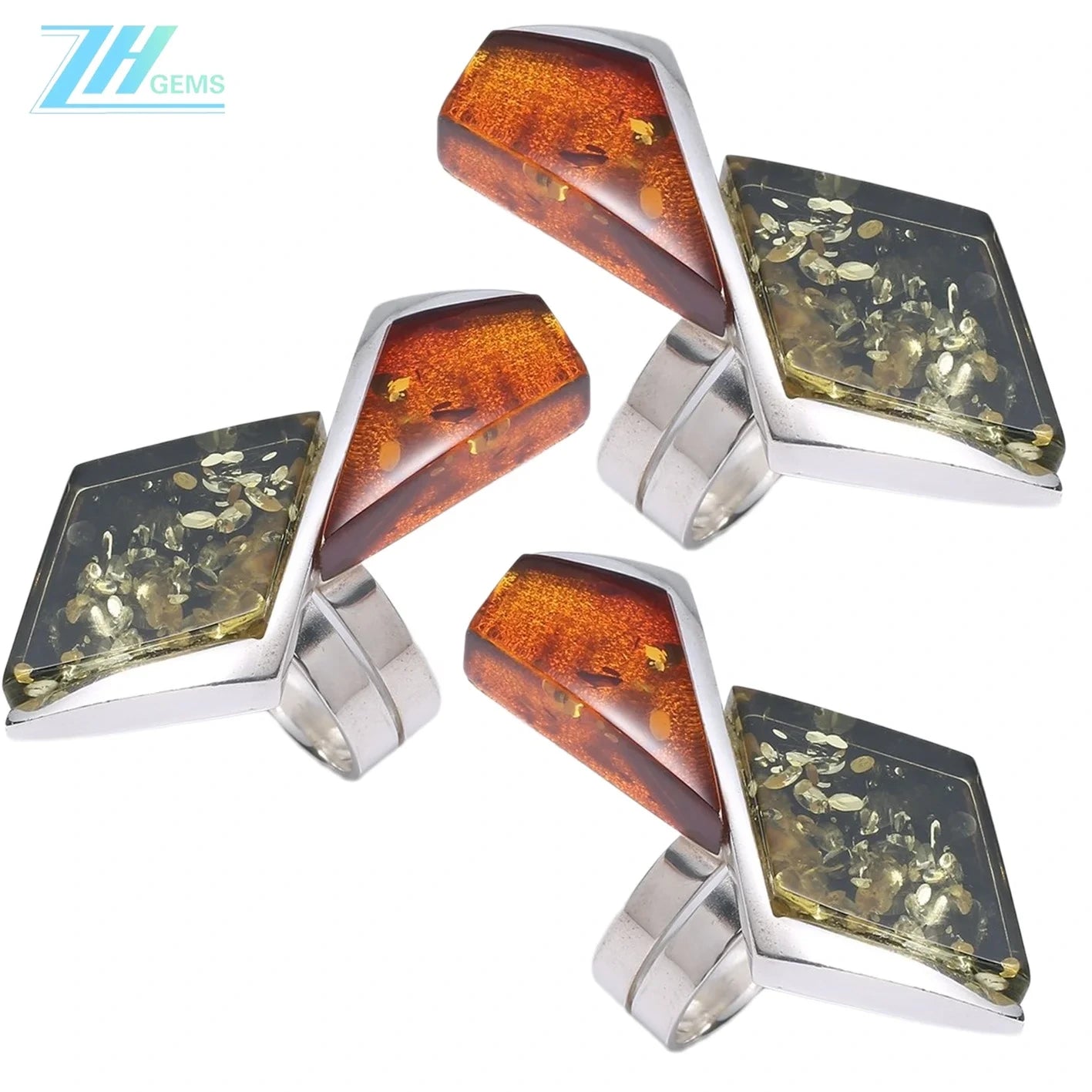 12.8g Baltic Amber Ring Jewelry Set Diy Jewelry Making And Amber Design Making Jewelry Holiday Gift Loose Gemstone Simple
