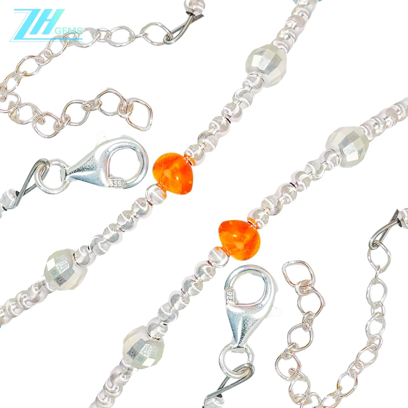 New Chinese Style Collar Made Of Natural Turquoise Amber And S925 Silver Combines Natural Beauty And Classical Design Showing