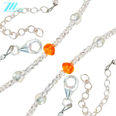 New Chinese Style Collar Made Of Natural Turquoise Amber And S925 Silver Combines Natural Beauty And Classical Design Showing