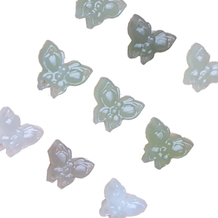Nephrite High Quality Carving With Butterfly