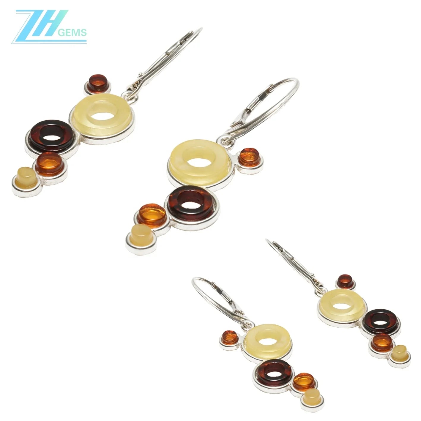 Baltic Amber Gemstone 925 Silver Earrings Teardrop Amber Handmade Jewelry Earring Gift For Love And Mom