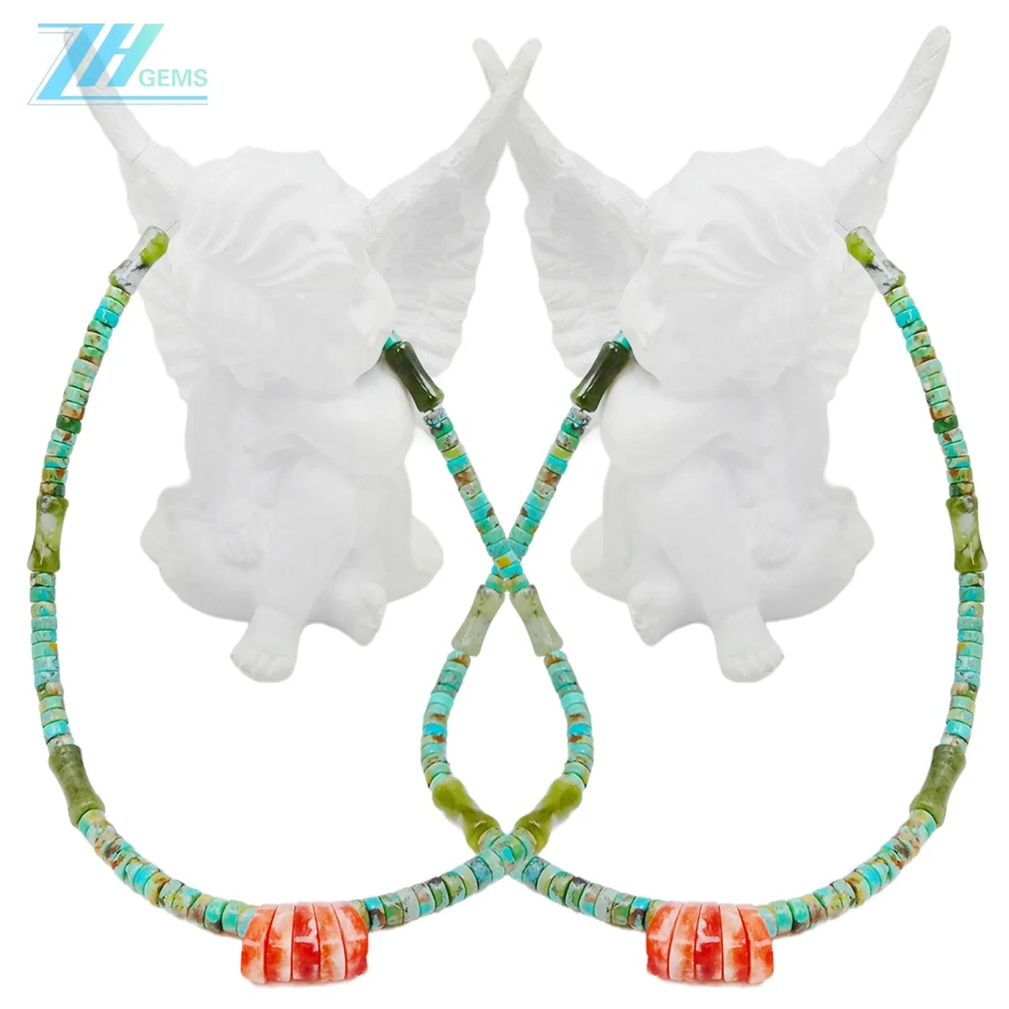 Natural Turquoise Spiny Oster Burma Jadeite 16inch 14gram Spiritual And Healing Jewelry For Growth Harmony