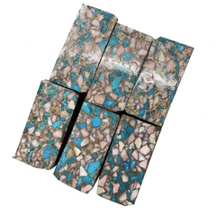 Natural turquoise and opal compressed block1
