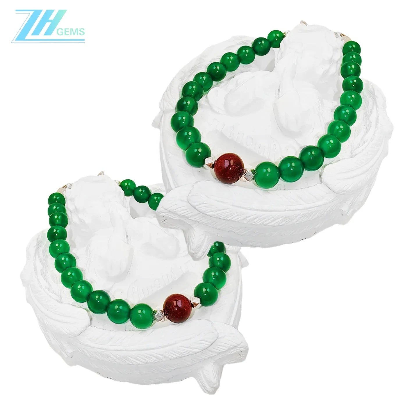 Chrysoprase Bracelet Red Rutilated Quartz With S925 Silver Authentic Bracelet High Jewelry Designer Custom