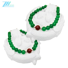 Chrysoprase Bracelet Red Rutilated Quartz With S925 Silver Authentic Bracelet High Jewelry Designer Custom