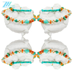Natural Turquoise Spiny Oyster And Burma Jadeite Heishi Free-shape And Roundle Beads Gemstone For Making Jewelry Holiday Gift