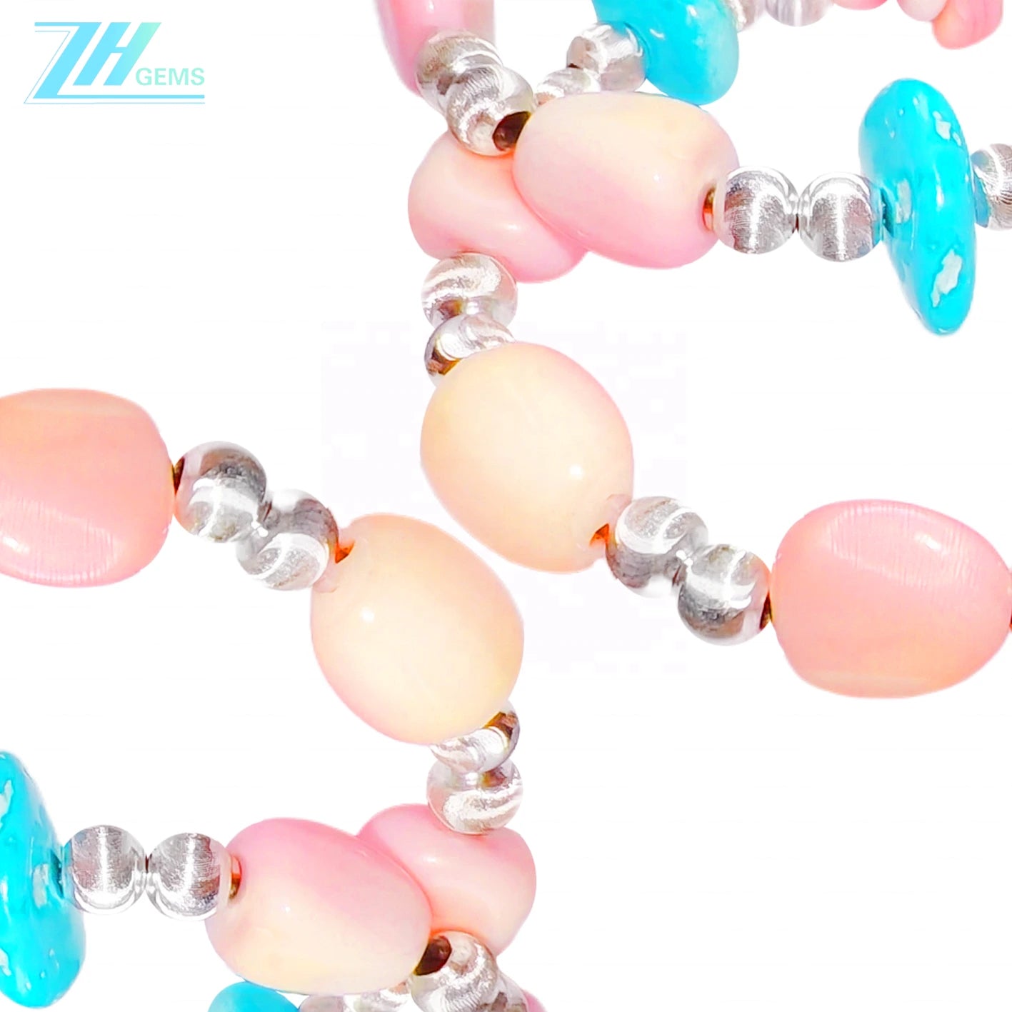 Natural Sterling Treatment Turquoise Earrings With Pink Opal Showing Feminine Beauty Flexible Earrings Sway Gracefully