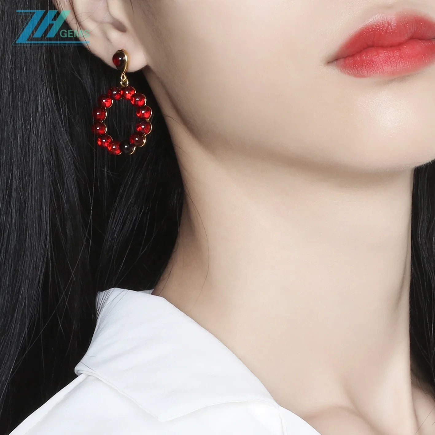 Amber Hoops Small Orange Stone Gemstone Small Gold Hoops Wire Wrapped Hoop Earrings Dainty