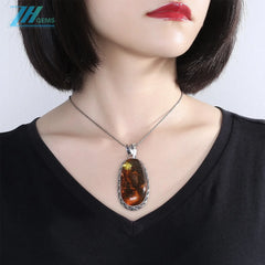 Amber Baltic Amber Pendant Set Stress Relief Gift For Her Strength Jewellery Natural Stone Anniversary Gift To Her