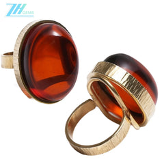 Red Amber Ring Ruby Red Baltic Adjustable Ring Resizeable Statement Ring Gold Jewelry Gift For Her Summer Gift Idea Design