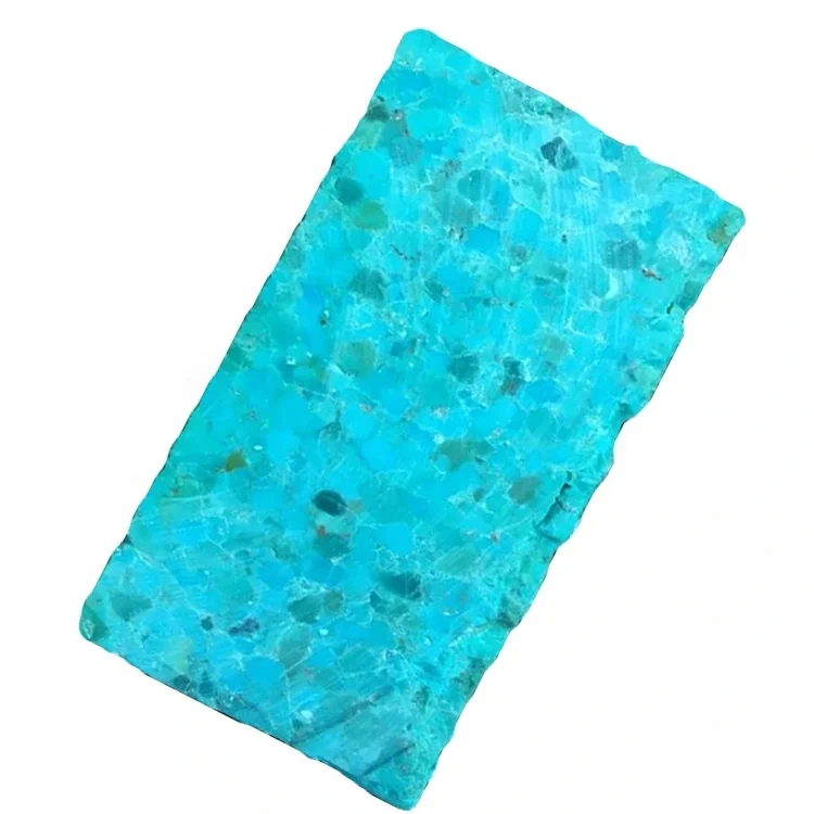 100% Naturally Blue Color Turquoise Compressed Block.1