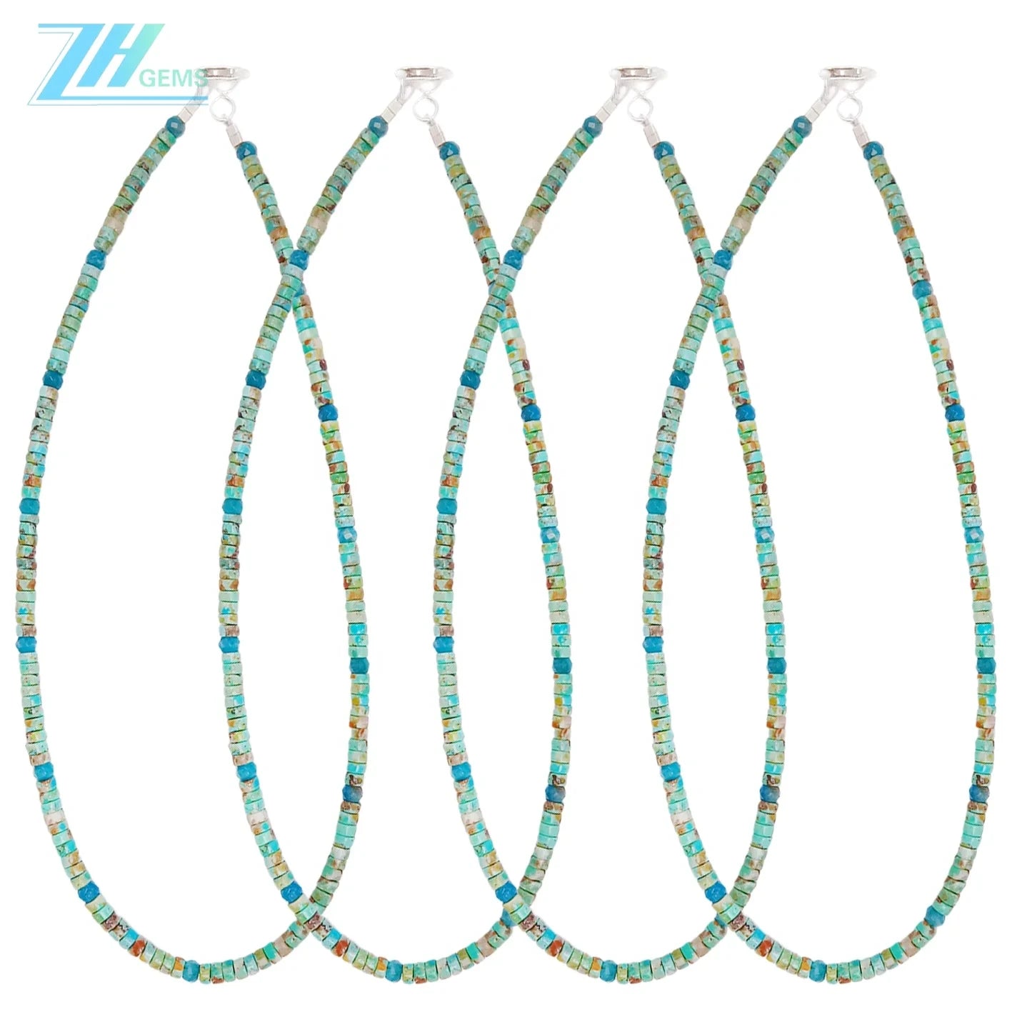 Natural Turquoise Faceted Apatite Gemstone Green Blue 16inch 12gram Birthday Gifts For Him Or Her Lovely Jewelry For Women