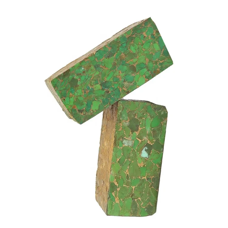 Mohave Green and Bronze Block /Cabochon making/Lapidary/Arizona turquoise1