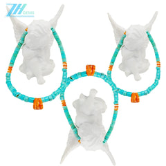 Natural Turquoise And Spiny Oyster Heishi And Roundle Beads Gemstone Green Orange Color As Atmosphere Gift For Making Jewelry