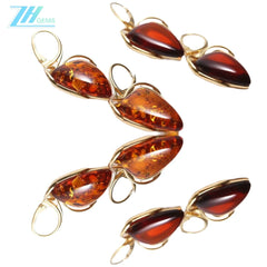 Red Baltic Amber And Sterling Much Accessary Silver And Ruby Amber Stone Drop Pendant Cute Red Amber Pendant For Women