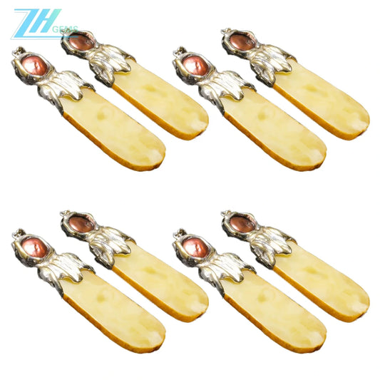 White Amber Earrings Big Stones Earrings Genuine White Baltic Amber Handmade Jewelry