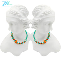 Natural Turquoise And Spiny Oyster Necklace Beautiful Jewelry As Gift Simple Atmosphere Summer Choice For Lover