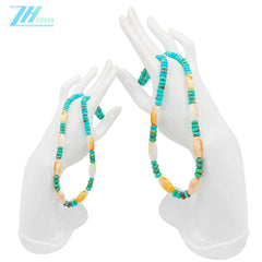 Natural Turquoise Spiny Oster Burma Jadeite 16inch 14gram Spiritual And Healing Jewelry For Growth Harmony1