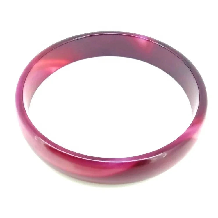 Inner 53-63mm Red Chalcedony Bangle Agate Stone Band Gemstone Width Bangle Woman Man Bangle Best Gift