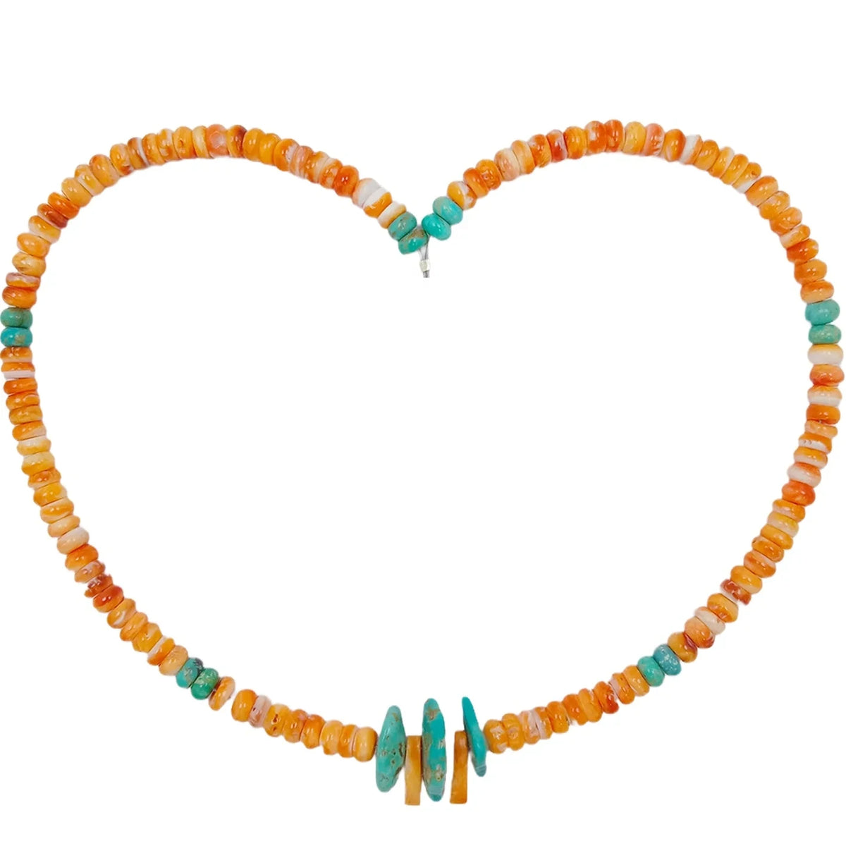 Natural Turquoise Roundle Beads And Spiny Oyster Beads Choker Simple Handmade Jewelry For Making Jewelry Holiday Gift Summer