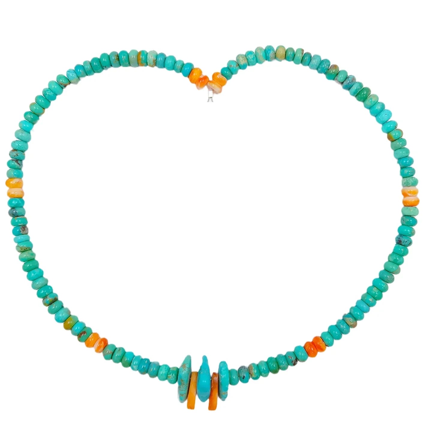 Natural Turquoise Free-shape Beads And Spiny Oster Accessory With 925 Silver Beads Jewelry Beautiful Necklace Gift For Her