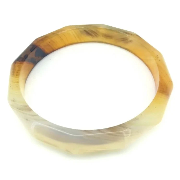 Natural Brown Agate Gemstone Bangle Best Gift For Her 53-63mm