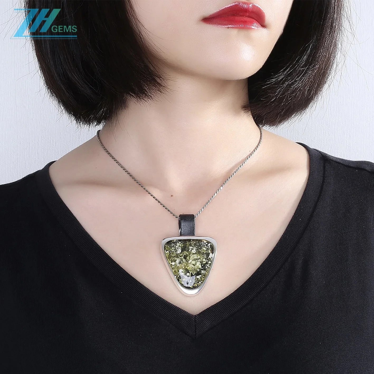 Amber Gemstone Pendant Handmade Gift For Her Baltic Amber Pendant Jewelry Set High Quality Gemstone Huge Drop Free-shape 20.8g