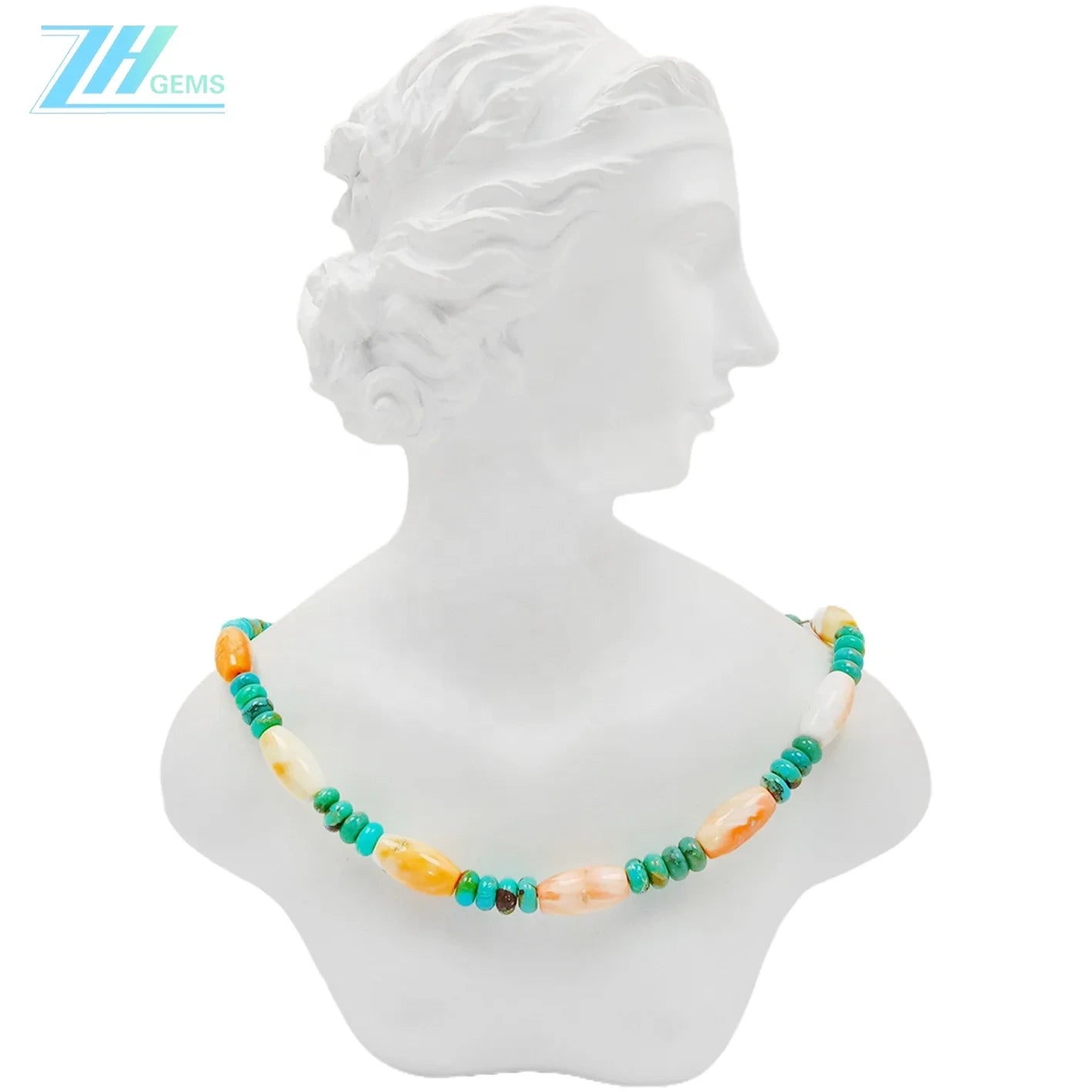 Natural Turquoise Spiny Oster Burma Jadeite 16inch 14gram Spiritual And Healing Jewelry For Growth Harmony1