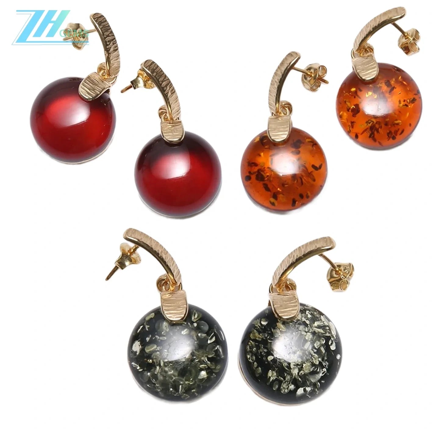 Long Red Baltic Amber Beaded Earrings Dangle Earrings Shiny Red Amber And Sterling Silver Cherry Color For Woman Gift