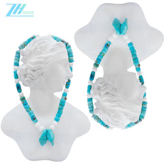 49g Natrual Turquoise Tridacna 16inch Simple Atmosphere Necklace For Gift Summer Choice For Lover Or Family